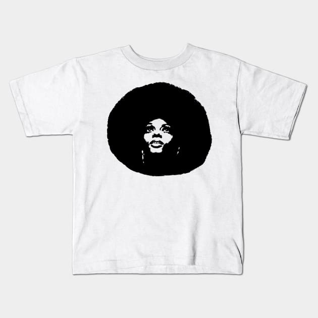 Diana Ross Pop Art Portrait Kids T-Shirt by phatvo